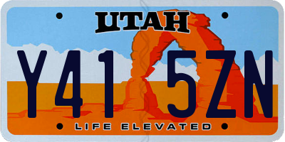 UT license plate Y415ZN