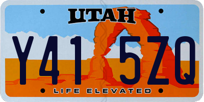UT license plate Y415ZQ