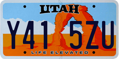 UT license plate Y415ZU