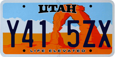 UT license plate Y415ZX
