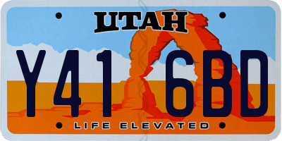 UT license plate Y416BD