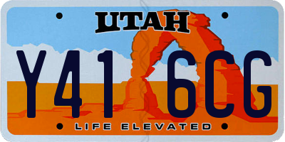 UT license plate Y416CG