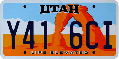UT license plate Y416CI