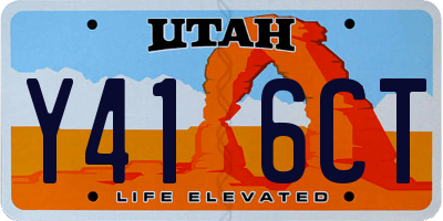 UT license plate Y416CT