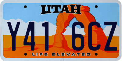 UT license plate Y416CZ