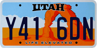 UT license plate Y416DN