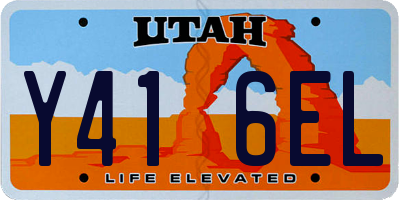 UT license plate Y416EL