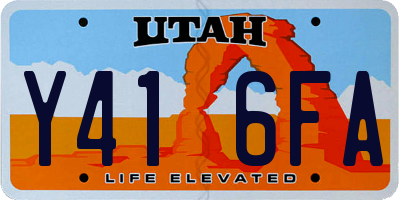 UT license plate Y416FA