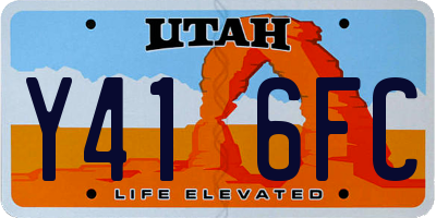 UT license plate Y416FC