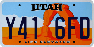 UT license plate Y416FD