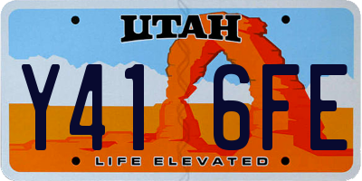 UT license plate Y416FE