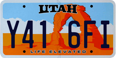 UT license plate Y416FI
