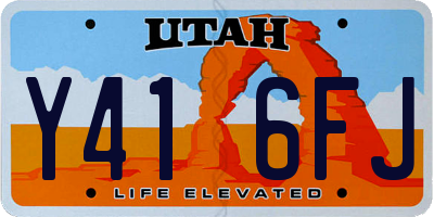 UT license plate Y416FJ