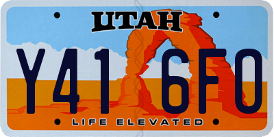 UT license plate Y416FO