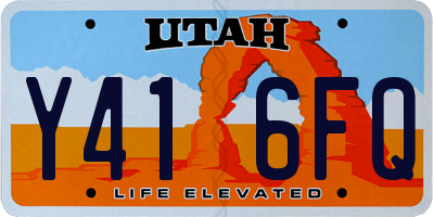UT license plate Y416FQ