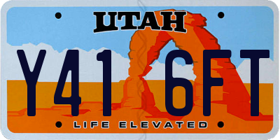UT license plate Y416FT