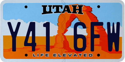 UT license plate Y416FW