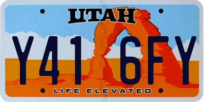 UT license plate Y416FY