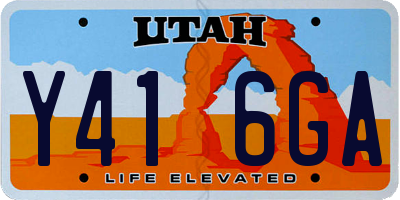 UT license plate Y416GA