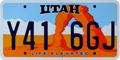 UT license plate Y416GJ