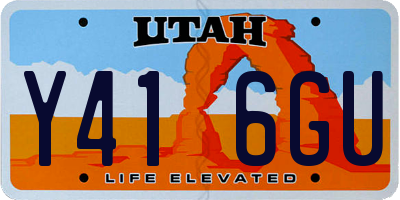 UT license plate Y416GU