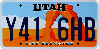 UT license plate Y416HB