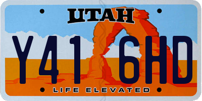 UT license plate Y416HD