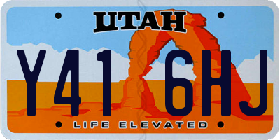 UT license plate Y416HJ