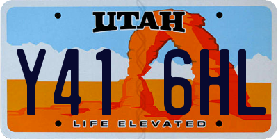 UT license plate Y416HL