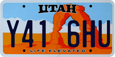 UT license plate Y416HU
