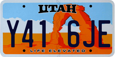 UT license plate Y416JE