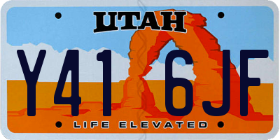 UT license plate Y416JF