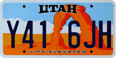 UT license plate Y416JH