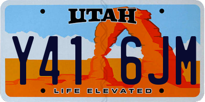 UT license plate Y416JM