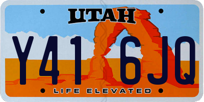UT license plate Y416JQ