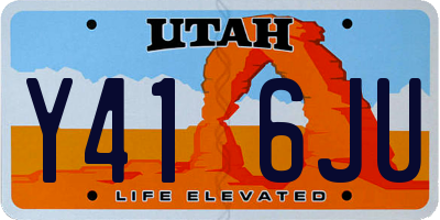 UT license plate Y416JU