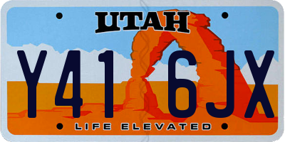 UT license plate Y416JX