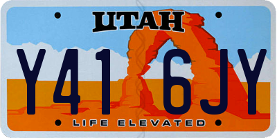 UT license plate Y416JY