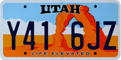 UT license plate Y416JZ
