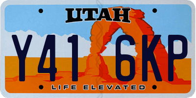 UT license plate Y416KP