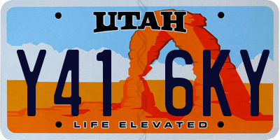 UT license plate Y416KY