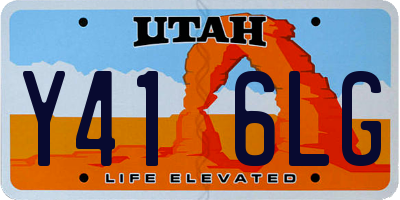UT license plate Y416LG