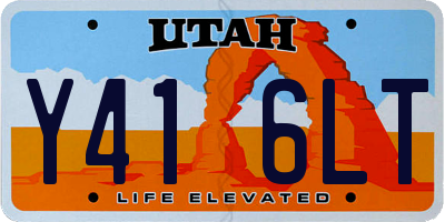 UT license plate Y416LT