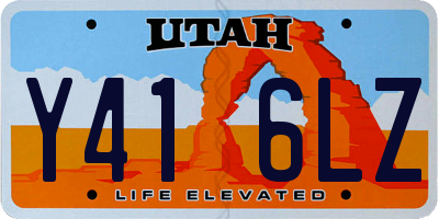 UT license plate Y416LZ
