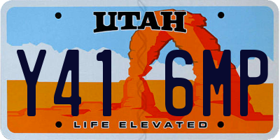 UT license plate Y416MP