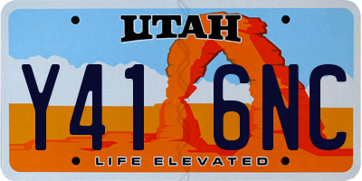 UT license plate Y416NC