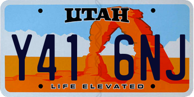 UT license plate Y416NJ