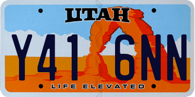 UT license plate Y416NN