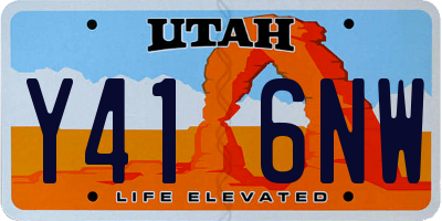 UT license plate Y416NW