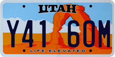 UT license plate Y416OM
